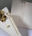 Серьги-протяжки Stella 100 мм в покрытии золотом