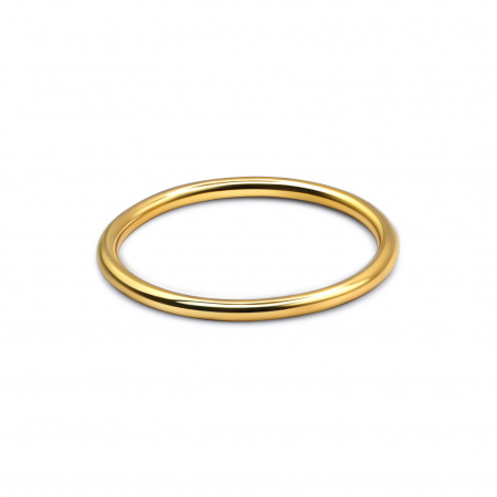Кольцо базовое Dafna в покрытии золотом