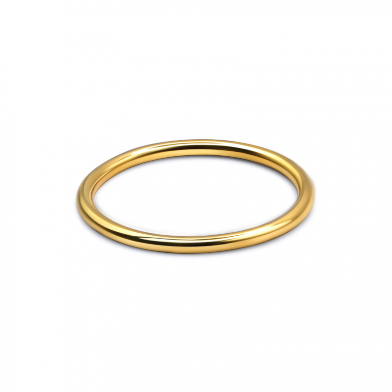Кольцо базовое Dafna в покрытии золотом