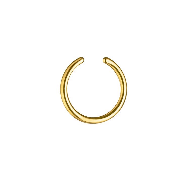 Кольцо Naso 11 на крыло носа в покрытии золотом