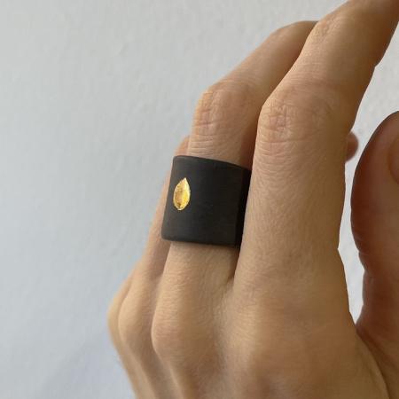 Кольцо Чёрная капля