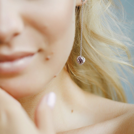 Серьги Гранатики с гранатом