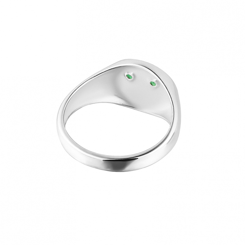 Кольцо Joy с зелёным цирконом