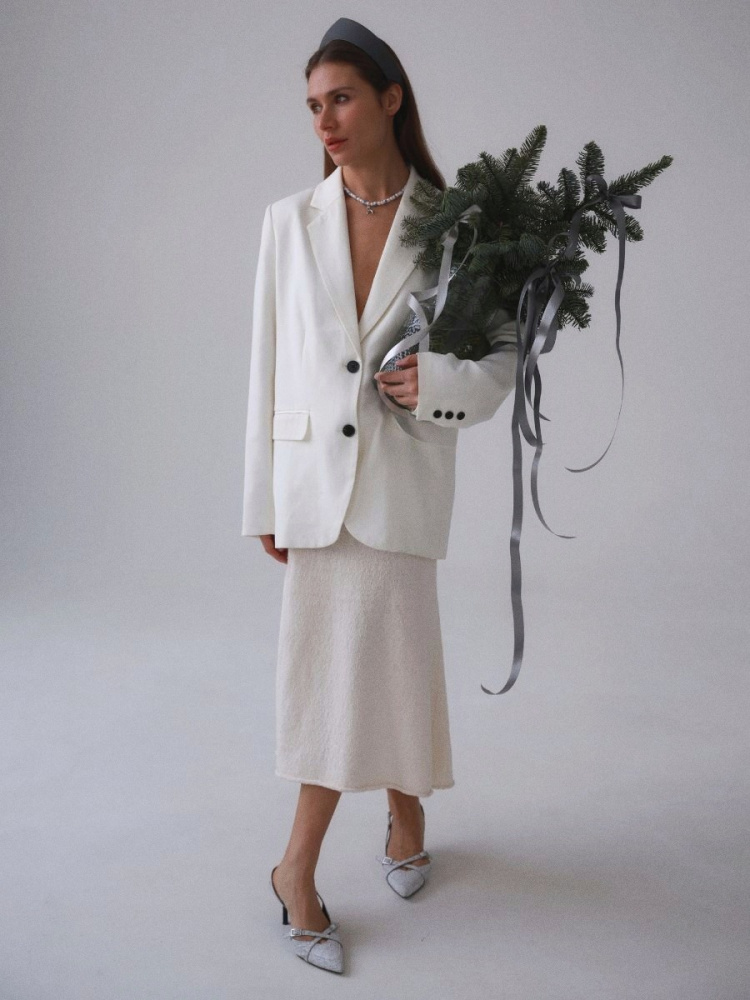 Чокер Гжель-конь с жемчугом и керамикой