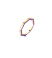 Серебряное кольцо Purple Moon фиолетовая эмаль в покрытии золотом