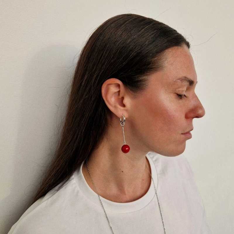 Серьги Чупа-Чупс с жемчугом