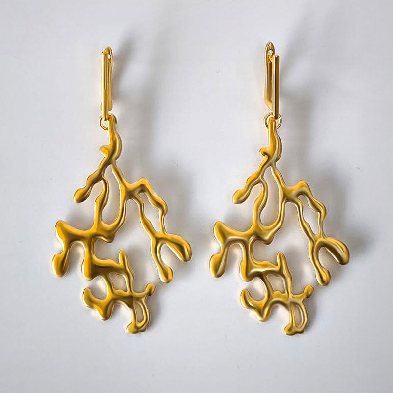 Серьги Flow gold