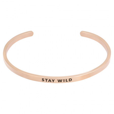 Браслет Stay wild в покрытии розовым золотом