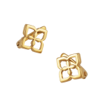 Серебряные серьги в форме цветка в покрытии золотом