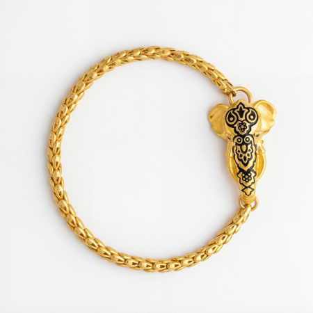 Браслет Индийский слон в покрытии золотом