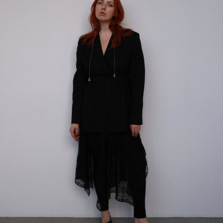 Цепочка-галстук Нить Ариадны с подвесками из стекла