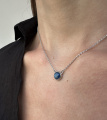 Серебряное колье Океан с кианитом