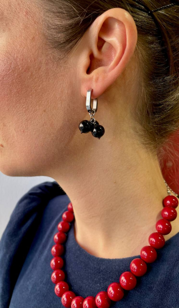 Серьги Чёрная смородина
