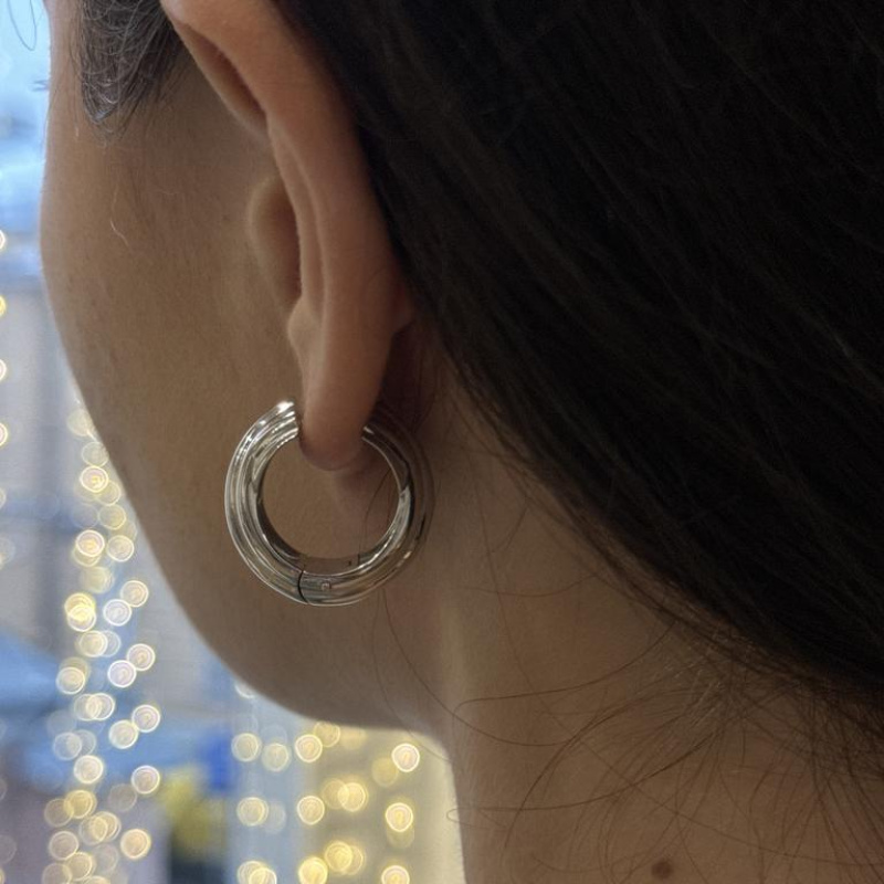 Серьги-кольца Romagna с переплетением