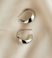Серебряные серьги-кольца Lucca