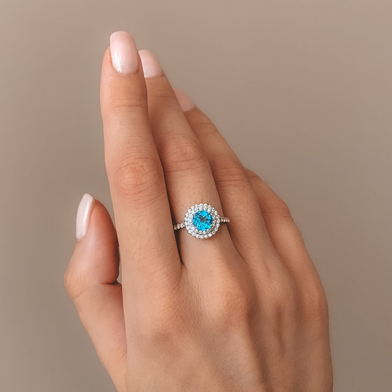 Кольцо Сияние с топазом