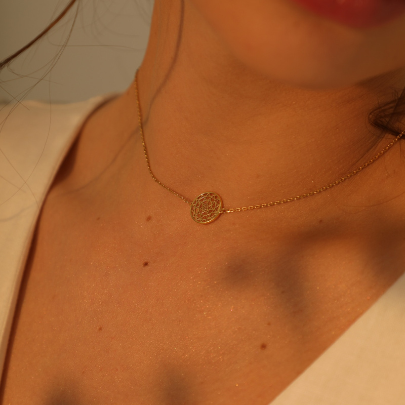 Подвеска Tibeka в покрытии золотом