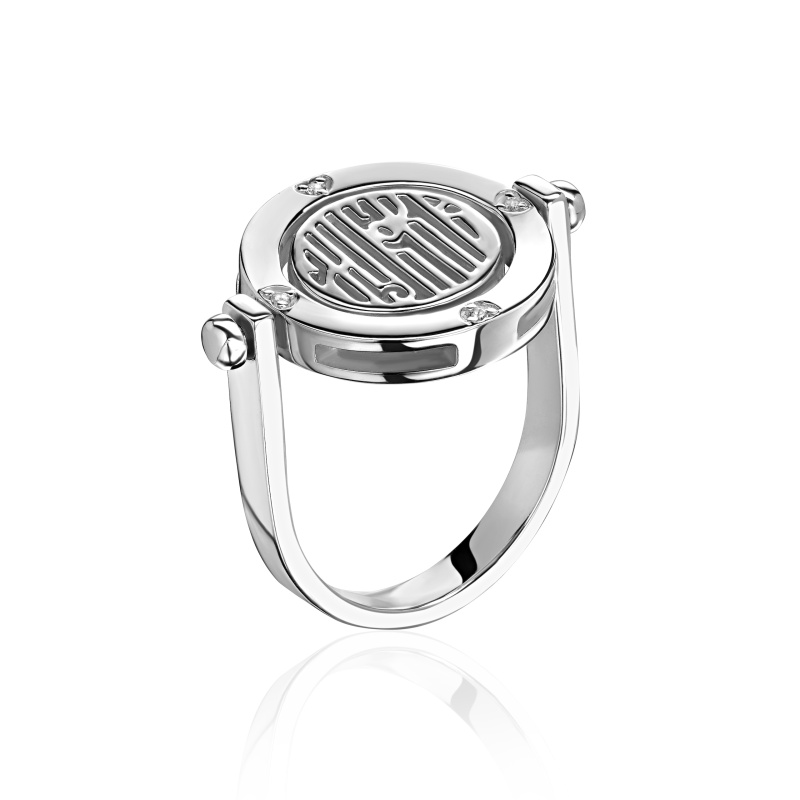 Кольцо Любовь с перламутром