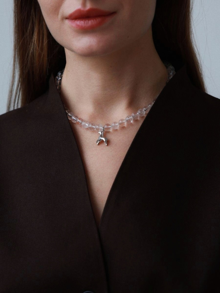 Чокер Хрустальный конь с горным хрусталём