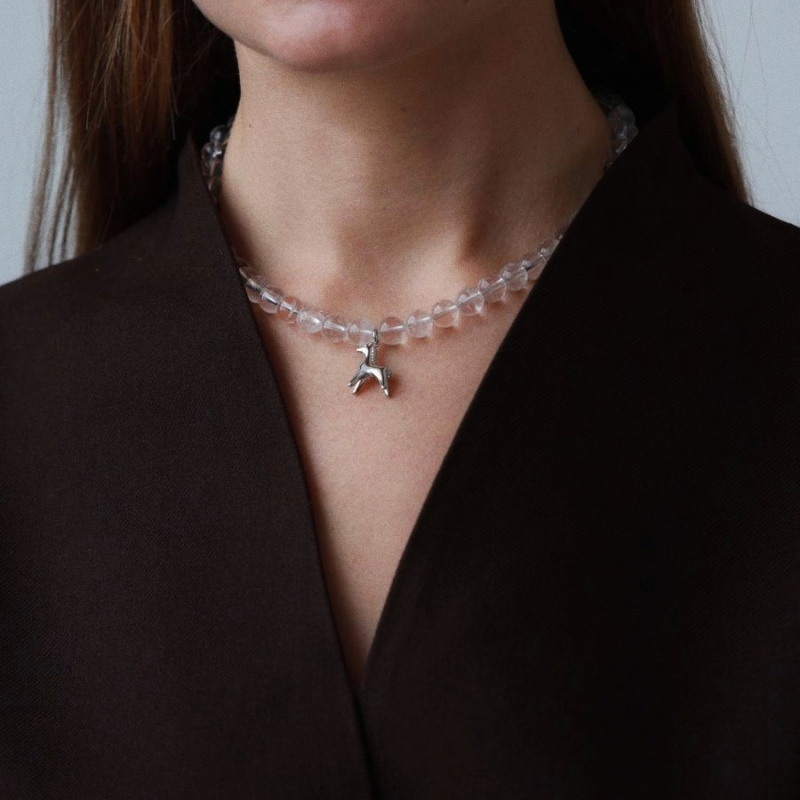 Чокер Хрустальный конь с горным хрусталём