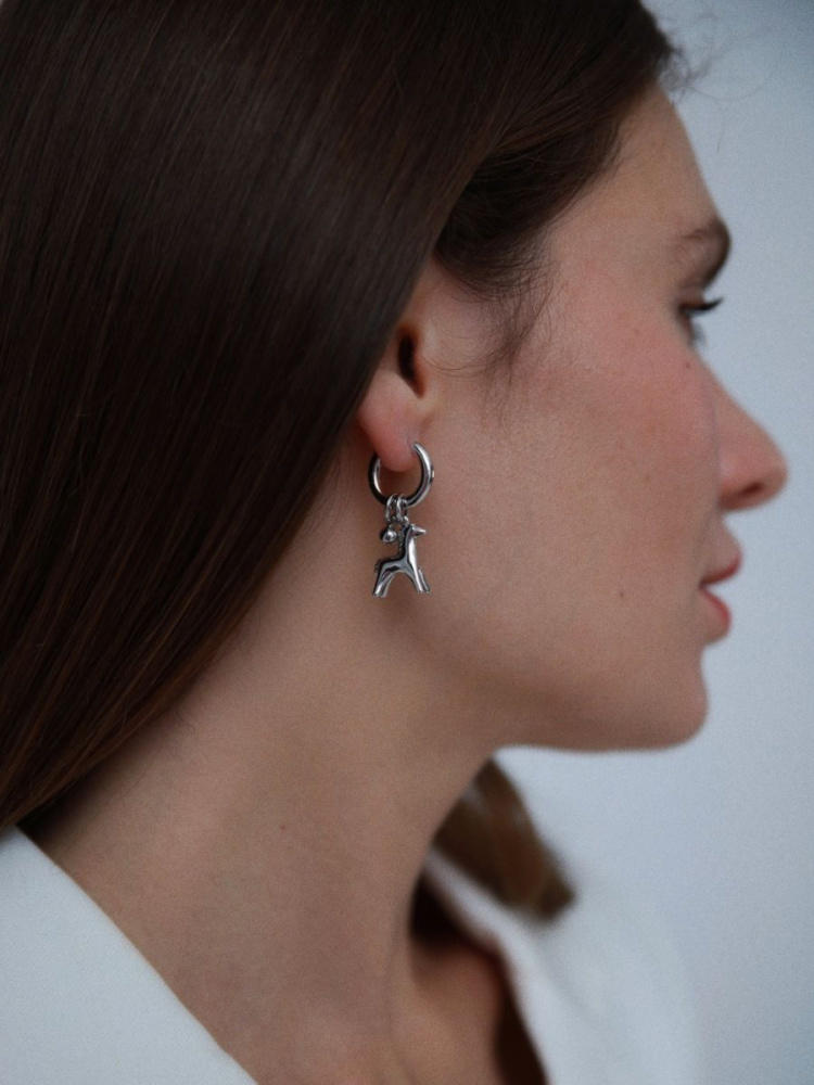 Серьги ассиметричные По коням