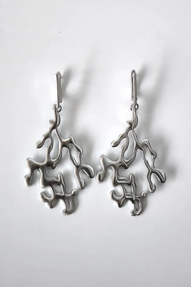 Серьги Flow silver