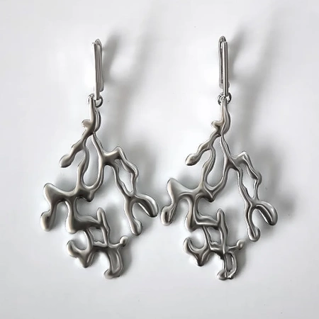 Серьги Flow silver