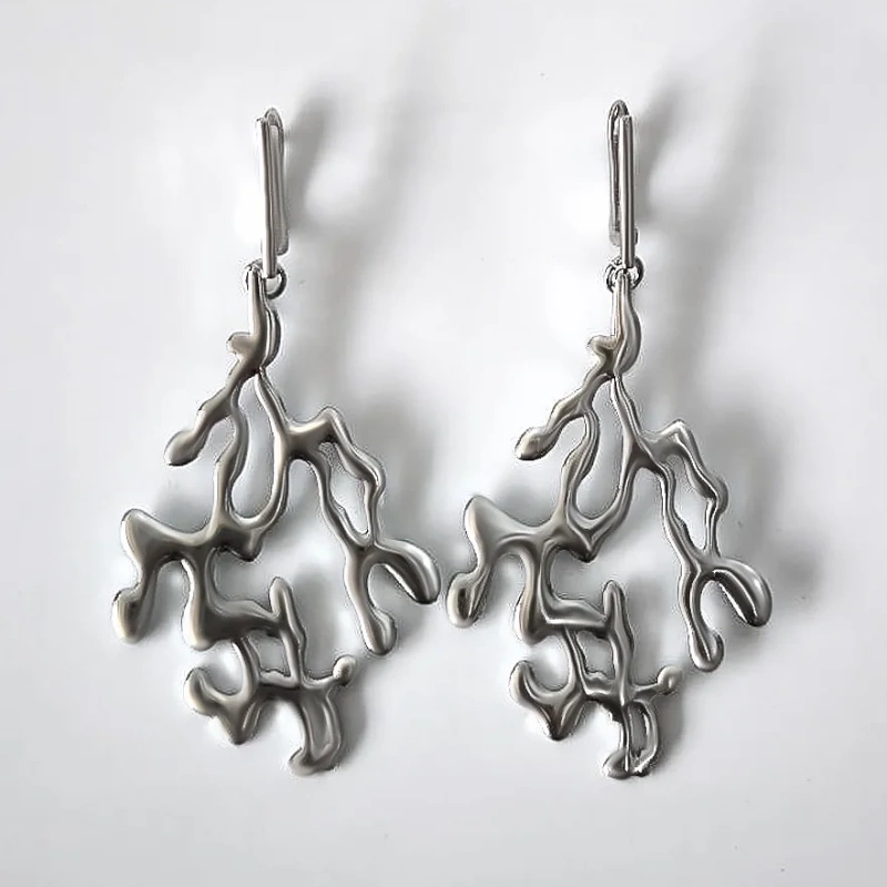 Серьги Flow silver