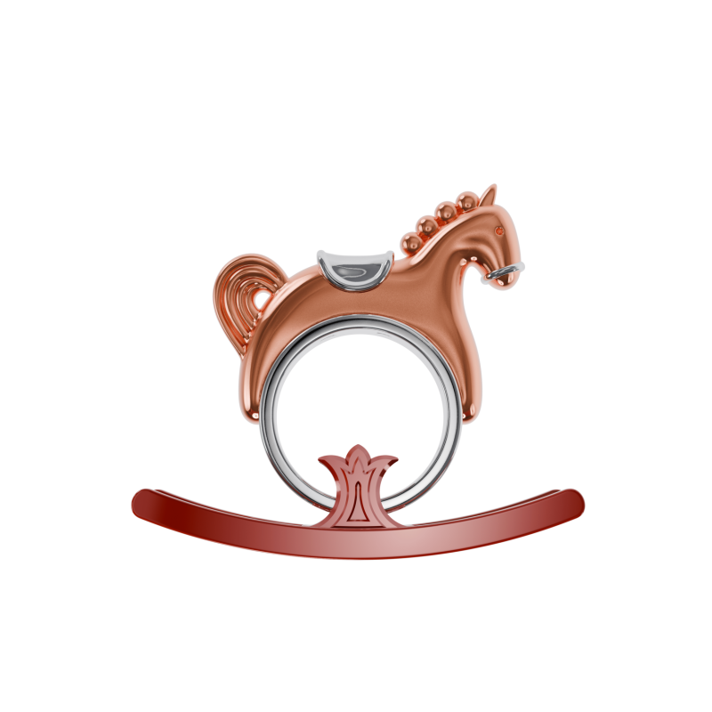 Кольцо Лошадка в покрытии золотом