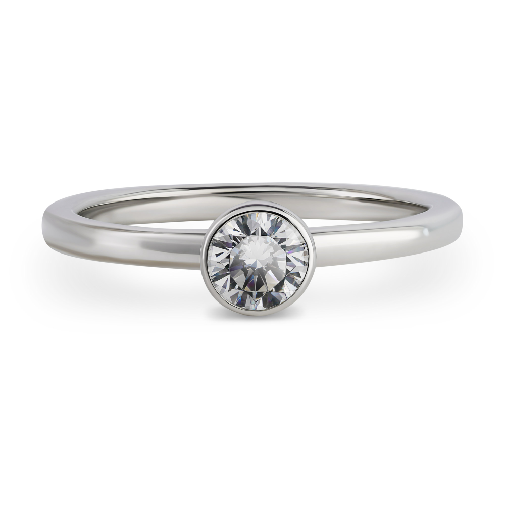 Серебряное кольцо с камнем Swarovski 4 мм 