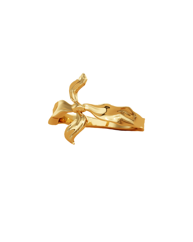 Кольцо Узелок в покрытии золотом
