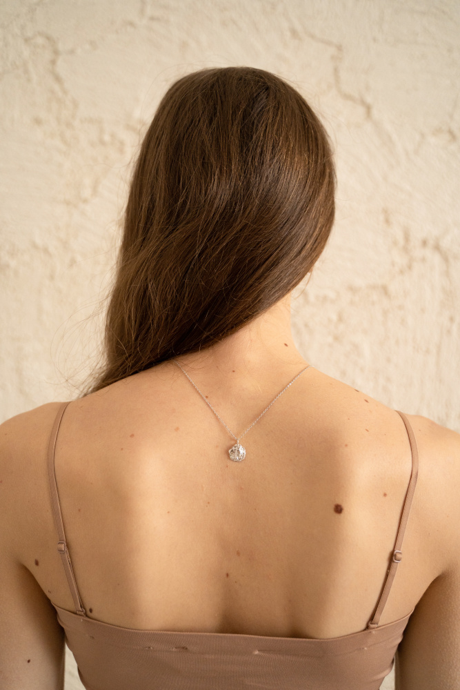 Серебряный кулон Фольга на цепочке