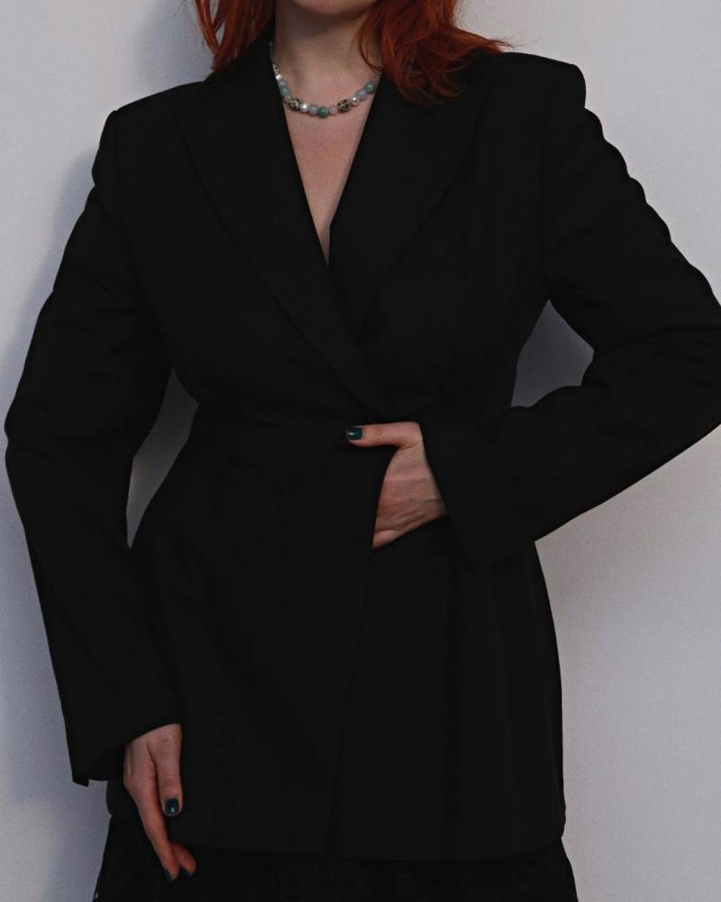 Чокер Небо, море, облака из натуральных камней