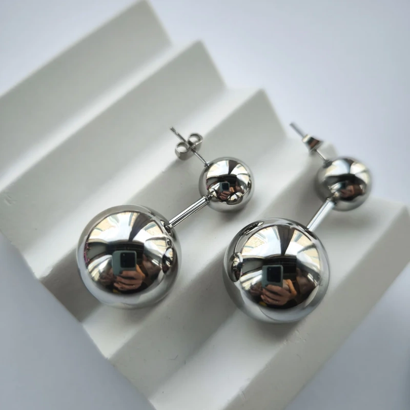Серьги Atomium silver
