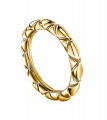 Серебряное кольцо Шоколадный бублик мини в покрытии золотом