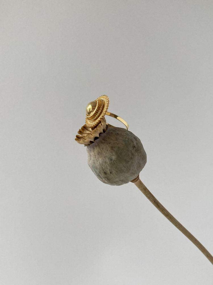 Кольцо Tsehayi в покрытии золотом