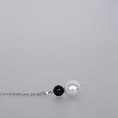 Цепочка Тифлис с агатом и жемчугом