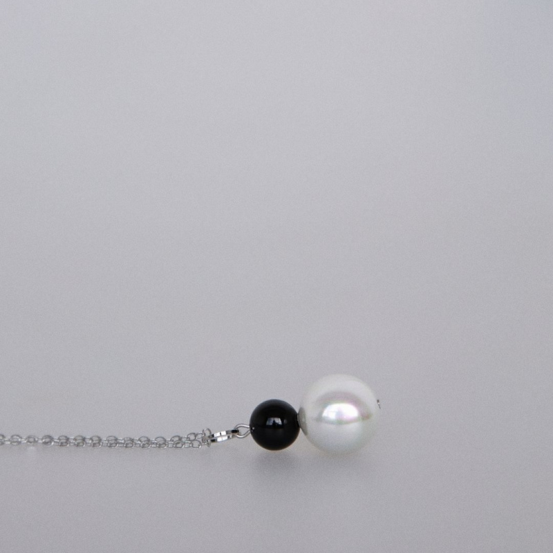 Цепочка Тифлис с агатом и жемчугом