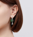 Серьги Дино и малахит
