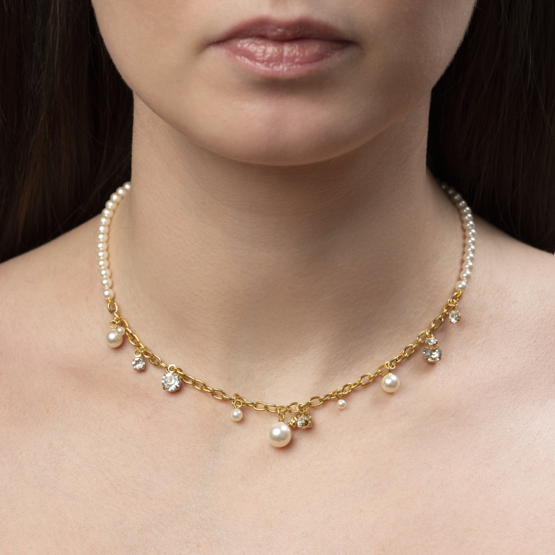 Ожерелье Crystal & Pearl