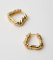 Серебряные серьги-кольца Taviano в покрытии золотом