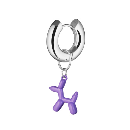 Моносерьга Balloon Dog фиолетова