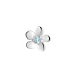 Серебряная моносерьга Flower Forget Me Not с топазом