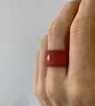 Кольцо Капля красное