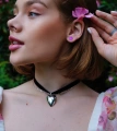 Серебряное колье-сердце Любимая