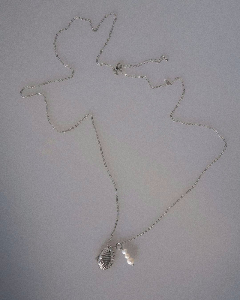 Цепочка Жигулевское море с ракушкой и жемчугом