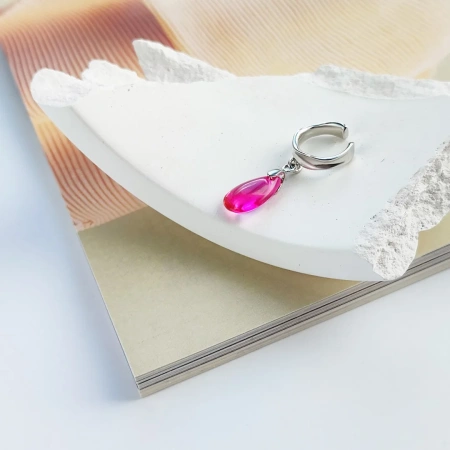 Кафф Роса с хрустальной капелькой малиновый