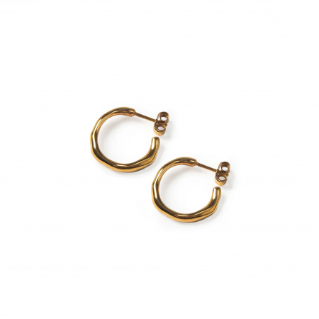 Серьги-кольца Е021 в покрытии золотом