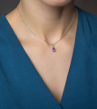 Серебряная подвеска Капля аметиста