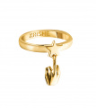 Кольцо Mascot в покрытии золотом